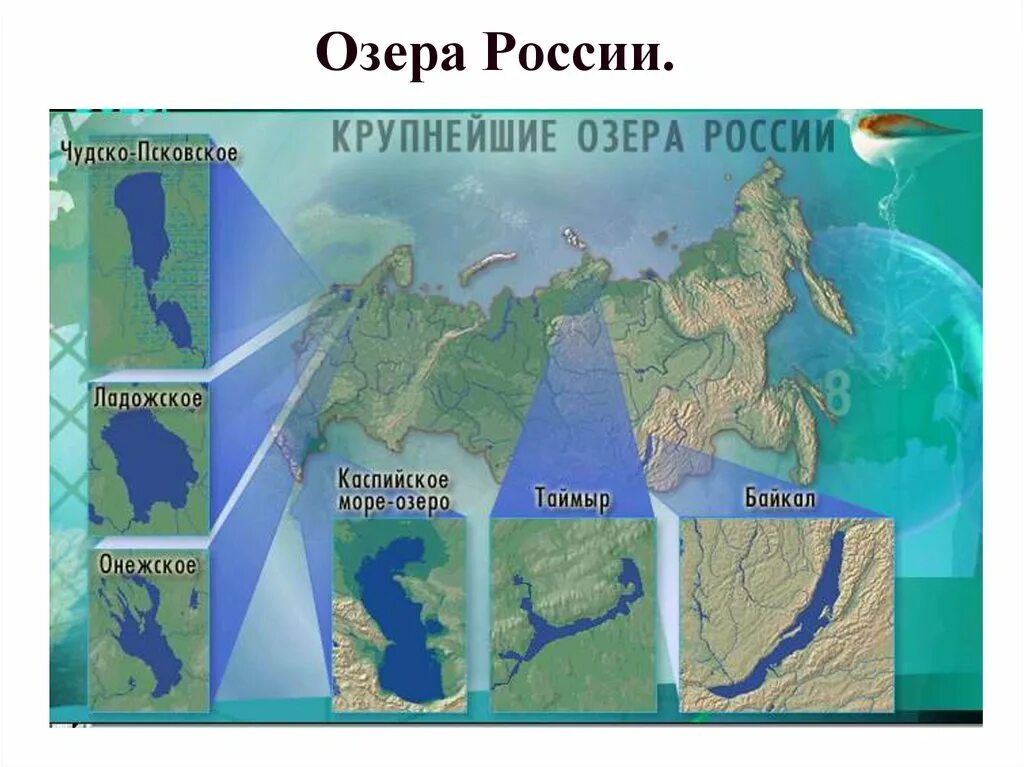 7 крупных озер россии. Крупнейшие озера России на карте. Крупные озёра России на карте России. Крупнейшие озёра Росси карта. Ощерароссии на карте России.