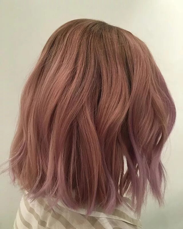 Rosey Brunette Mauve hair color Блонд, Розовый