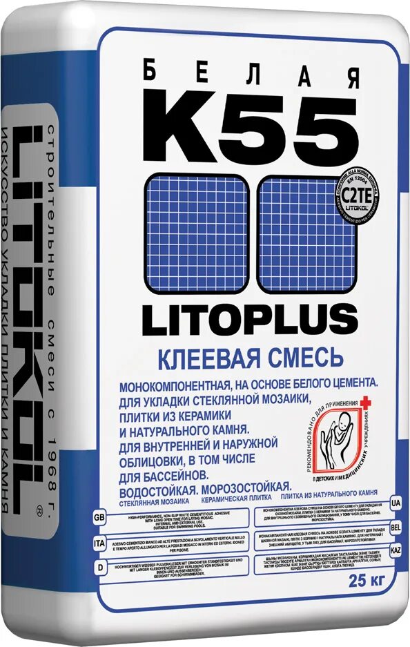 Купить c 55. LITOPLUS k55 25kg. Литокол LITOPLUS k55 25 кг белый. Клей для плитки и камня Litokol LITOPLUS k55 25 кг. Клей для плитки Литокол к 55.