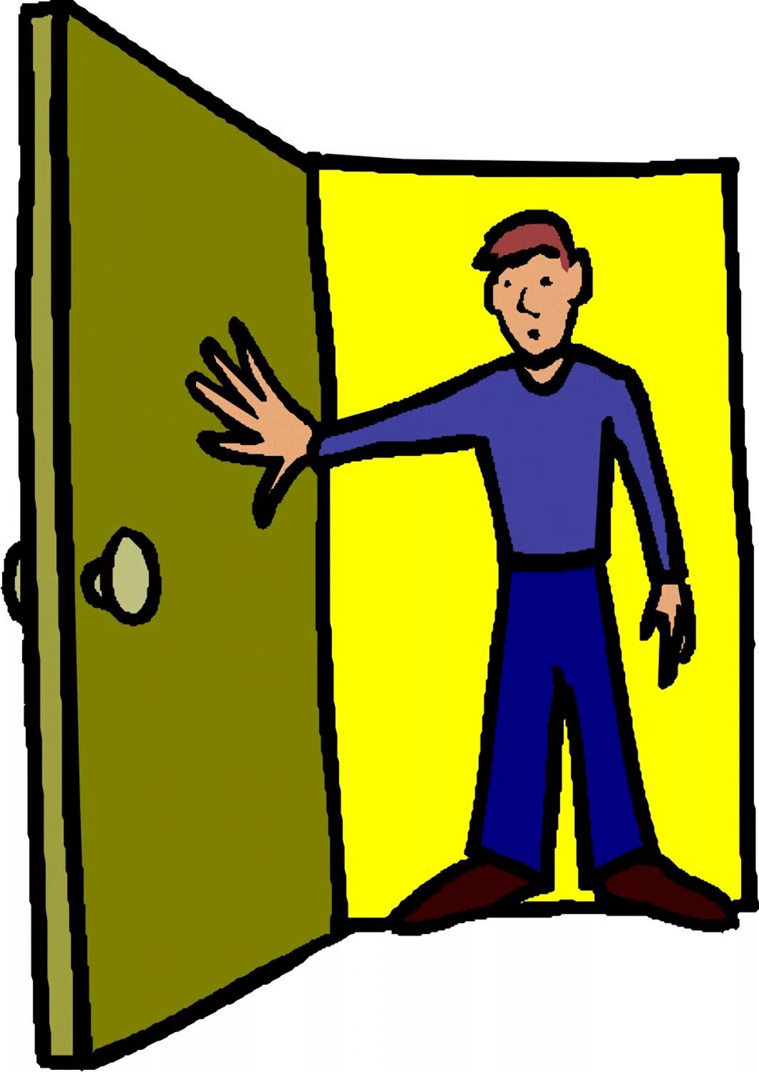 Открытая дверь в профессию. Человек открывает дверь. Человек открывает дверь рисунок. Нарисованная открытая дверь. Человечек с дверью.