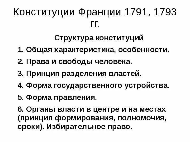 Первая конституция 1791. Структура Конституции Франции 1791. Структура Конституции 1791 года во Франции. Конституции Франции 1791 1793 1795. Форма правления государства по Конституции 1791 года Франция.