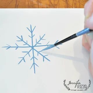 Как нарисовать снежинку красками