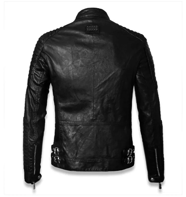 New men genuine lambskin leather jacket black slim fit biker motorcycle jacket. кожаные куртки мужские на озон. мотокуртка rush jack. Hardsoda косуха мужская. кожанка сзади.