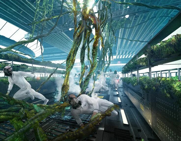 Гидропонные оранжереи sci-fi. Инвестиции в it технологии. Растет будущее. 2100 год будущее. В будущем или в будующем.