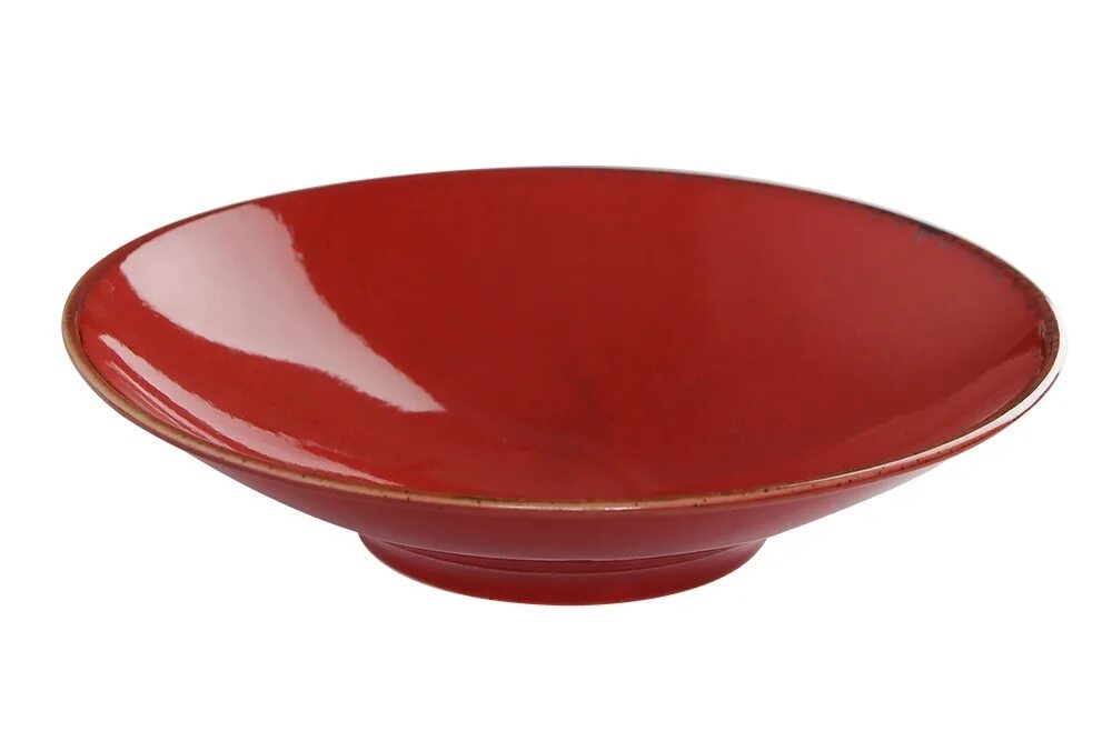 Чаша для салата Porland Seasons 26см, фарфор, серый, в упак. 6 Шт., арт. 368126. Красные тарелки для сервировки. Красная глубокая тарелка. Тарелка с салатом. Тарелки красного цвета
