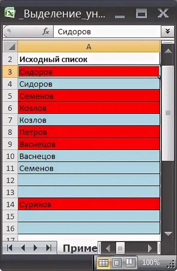 Как сделать уникальный список