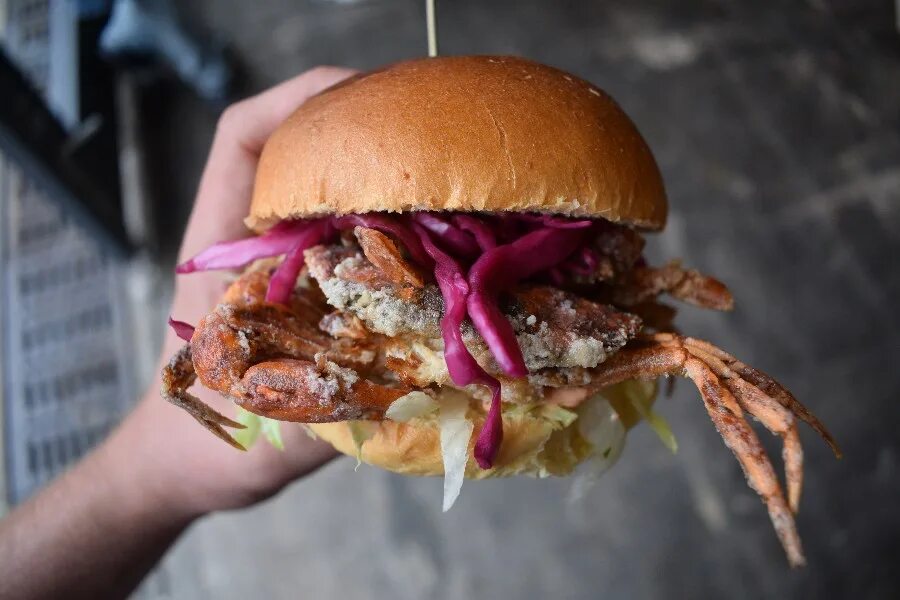 Burgers and crabs