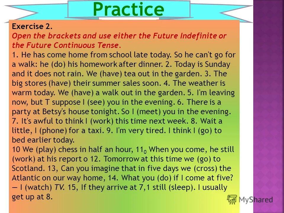 Open the brackets future simple. Open the brackets future simple