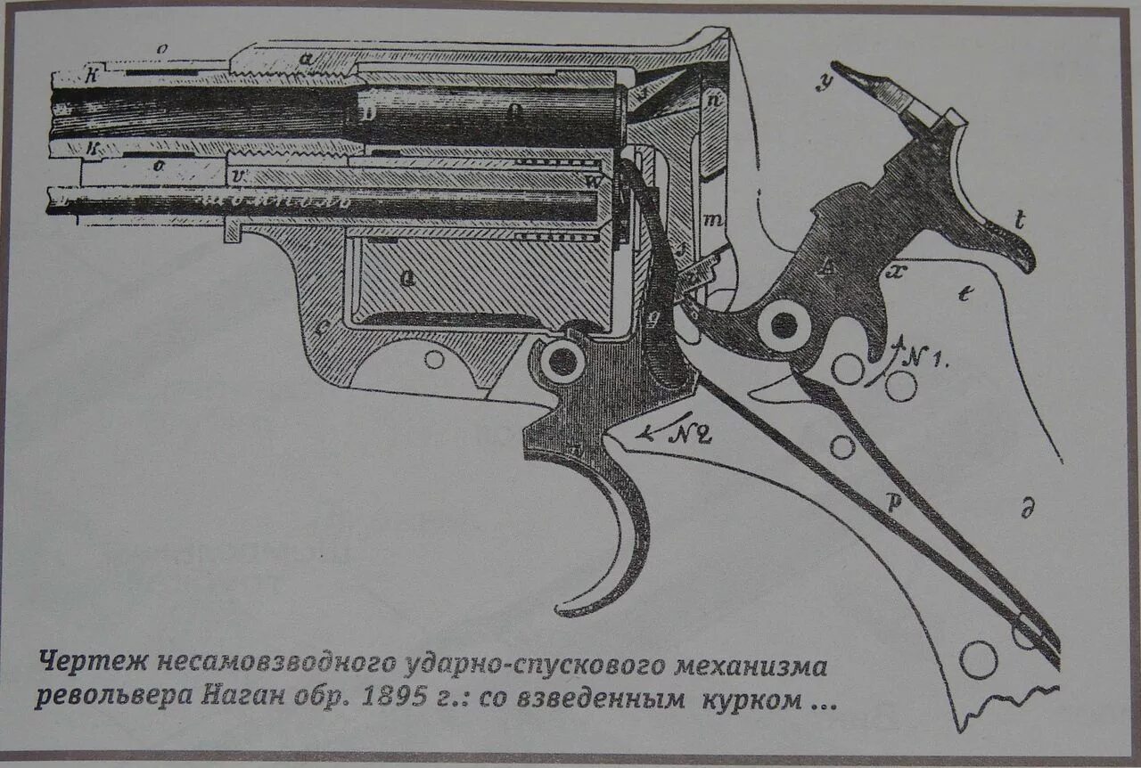 Работа револьвера. Револьвер Наган 1895 чертежи. Револьвер Наган 1895 чертежи схема. УСМ револьвера. Револьвер Наган УСМ.