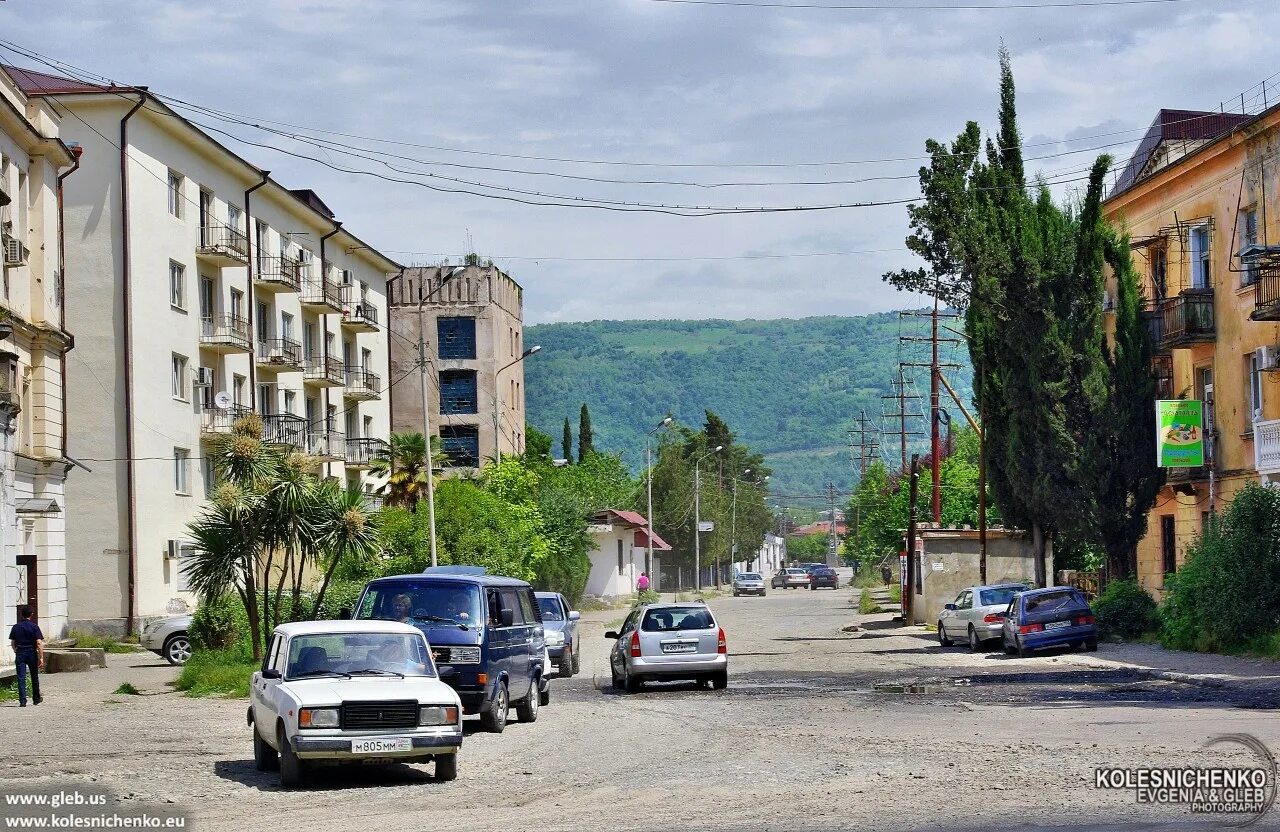 The Capital of Abkhazia is the City of Sukhum. Central Street Editorial Stock Im