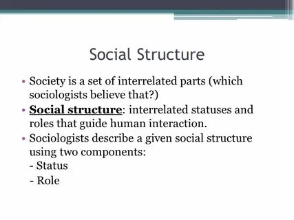 The structure of society