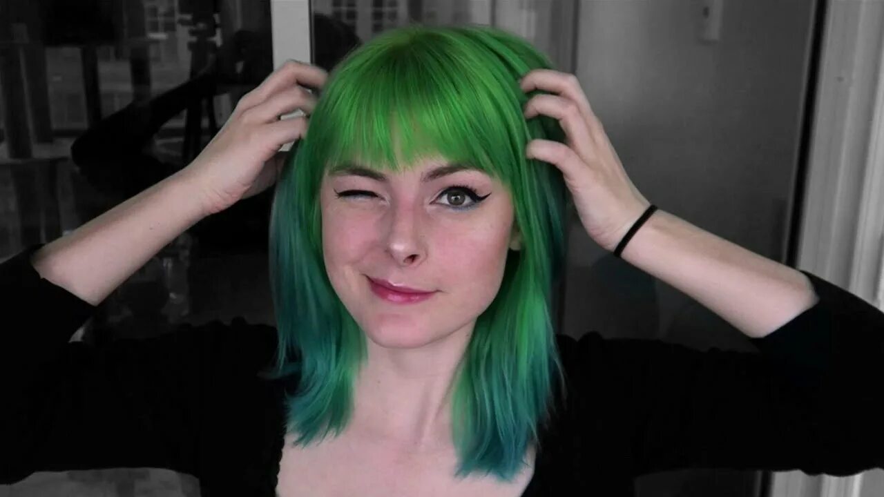 How I Dyed My Hair BLUE and GREEN VP Fashion review Uniqso review - YouTube