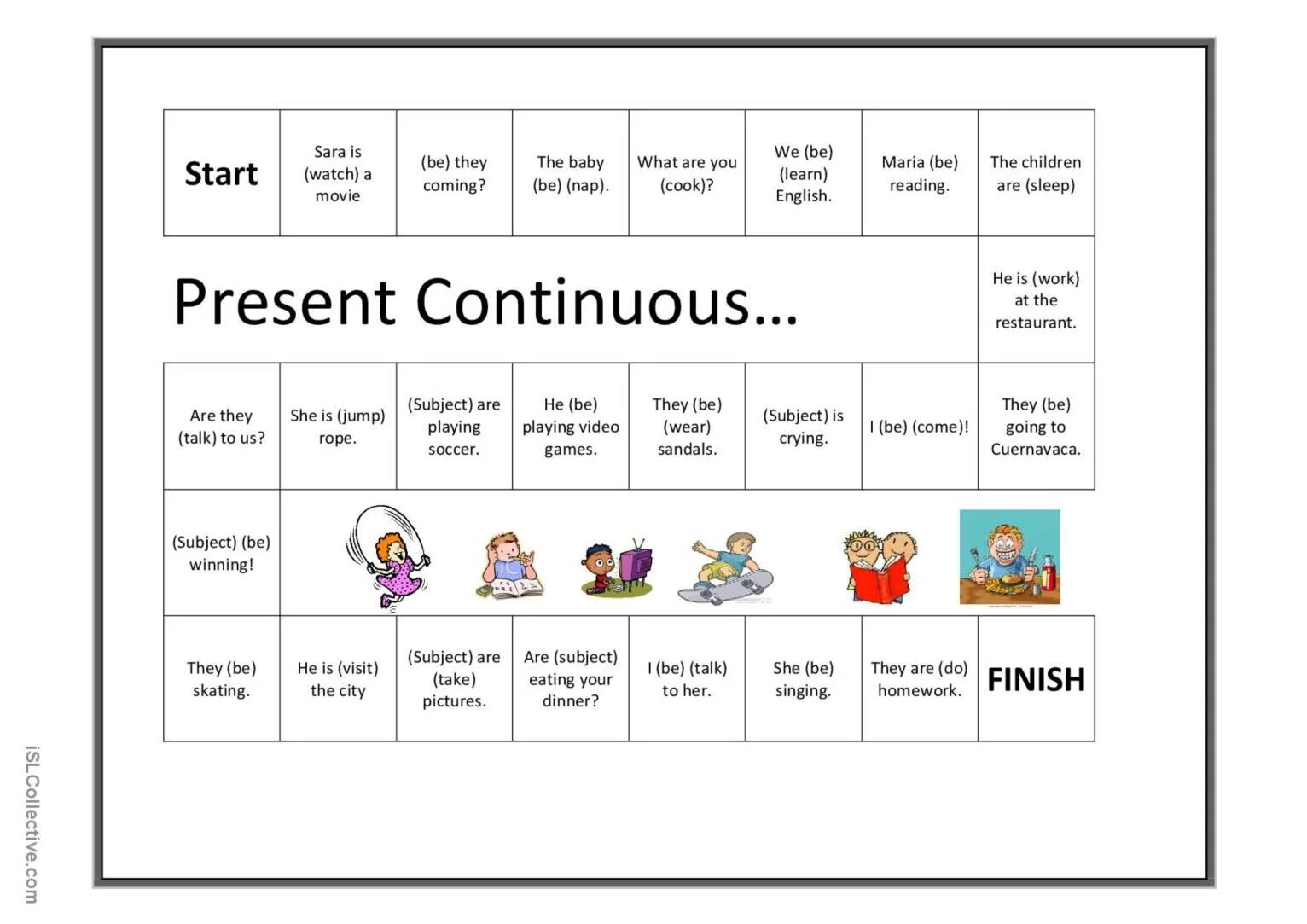Past simple present continuous wordwall