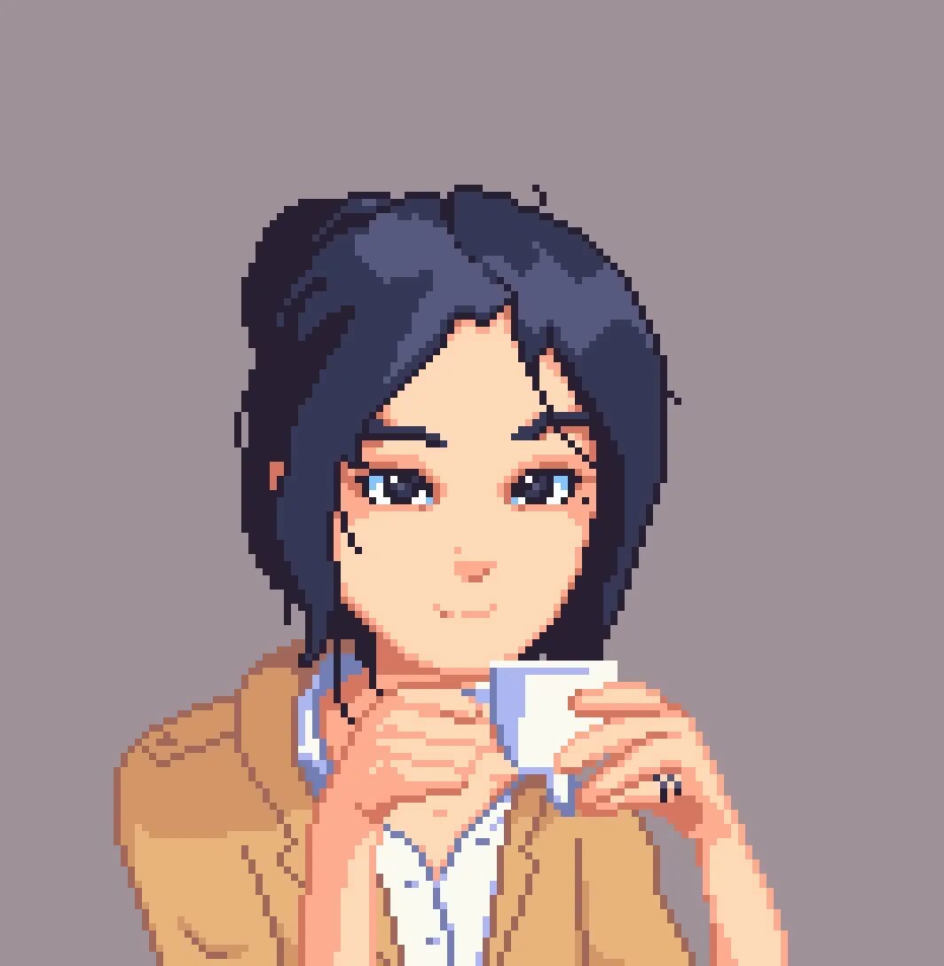 Pixel art girl