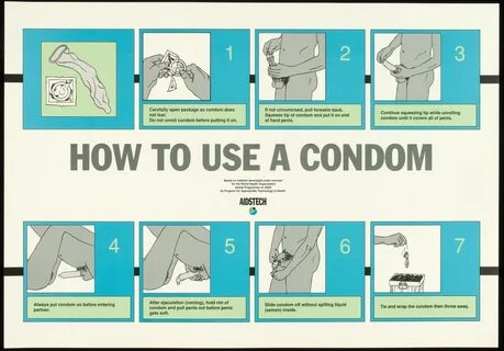 How To Use A Condom AIDS Education Posters.