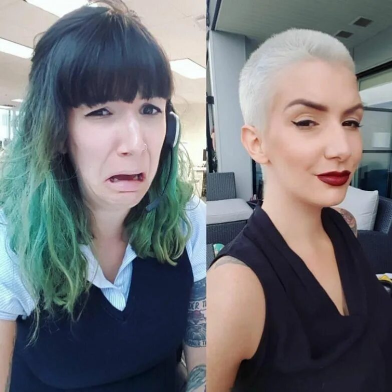 смена имиджа прическа. кардинально сменить имидж. прически до и после. преображение после короткой стрижки. короткая стрижка до и после.