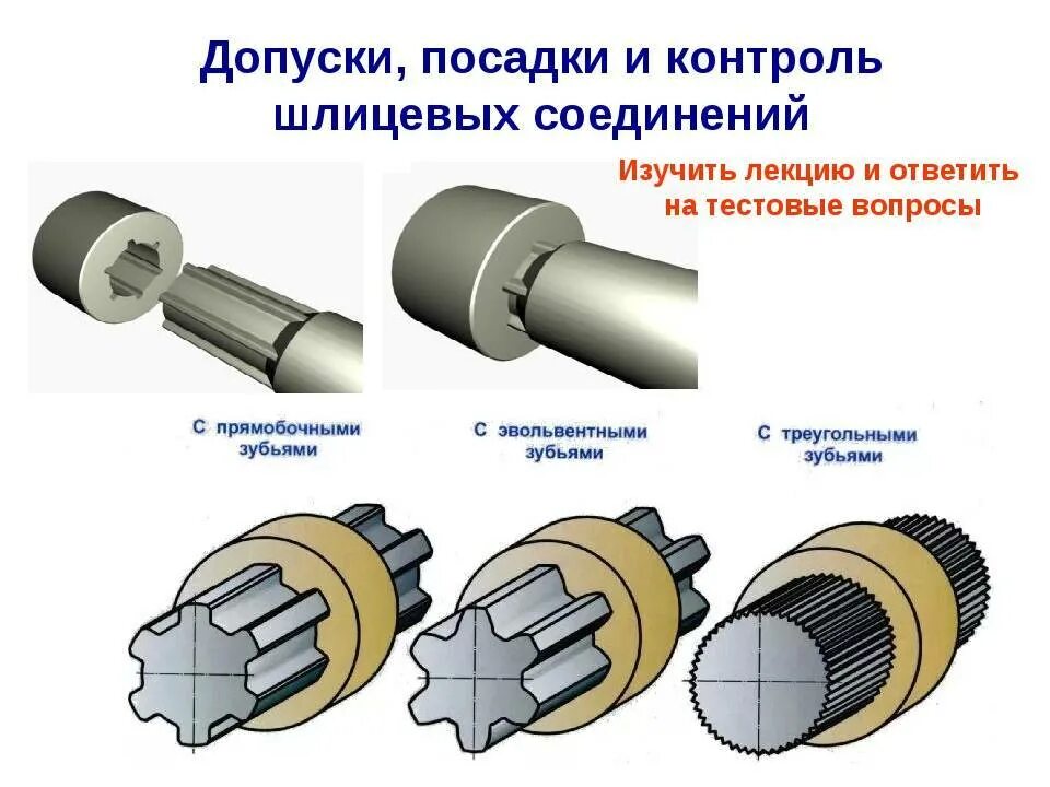 Допуски шлицевых прямобочных соединений. Шлицевое соединение шлицевое соединение. Контроль шлицевых соединений. Допуски посадки и контроль шпоночных соединений. Валы используются