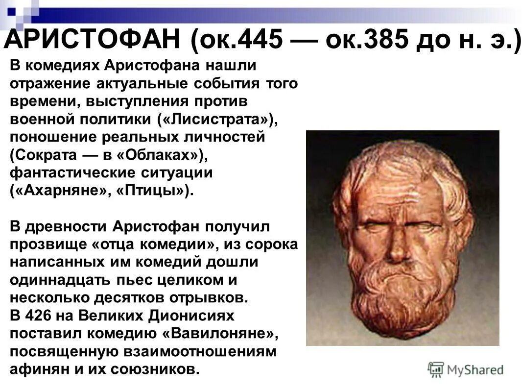 кому принадлежит имя аристофан