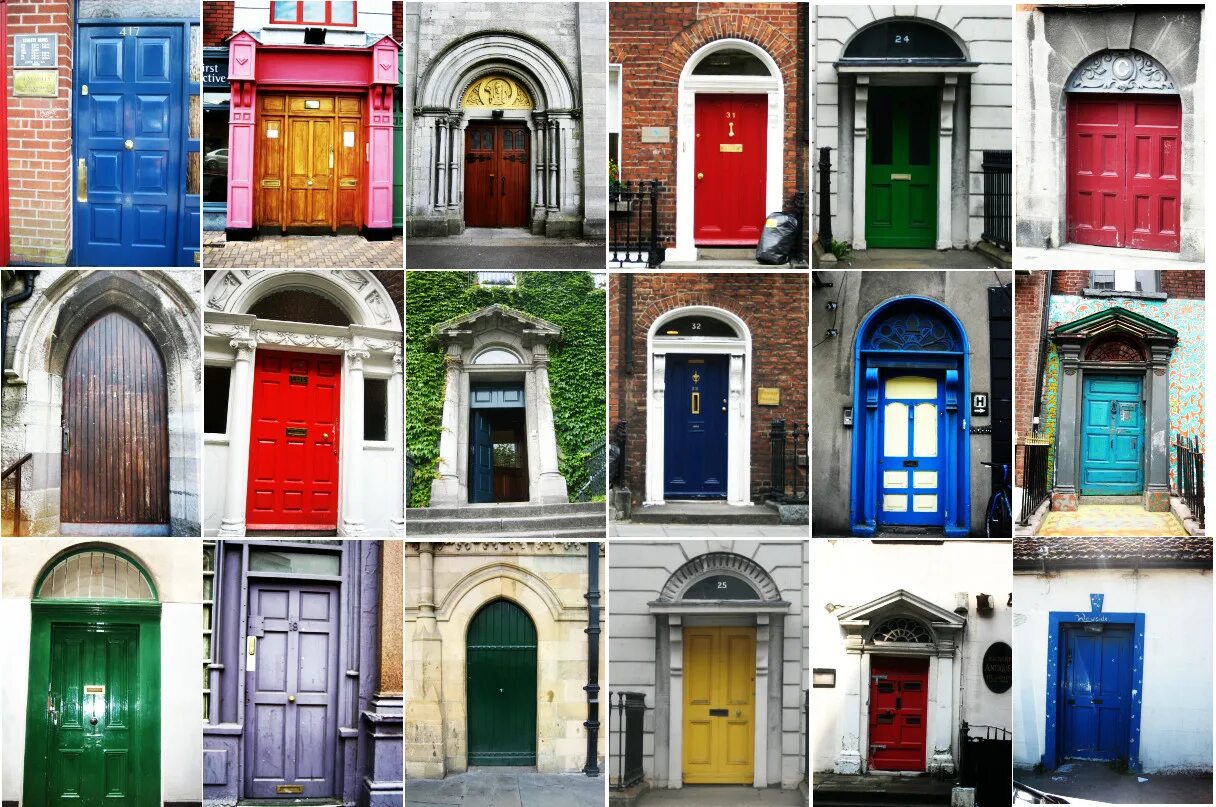 разноцветные окна. множество дверей. цветные двери. пазл ravensburger 1000 деталей. много дверей.