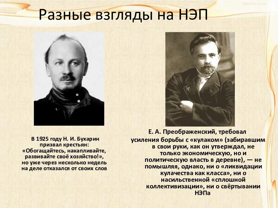 Выступает с критикой деятельности правящей партии. НЭП деятели. Мнение историков о НЭПЕ. Бухарин и НЭП.