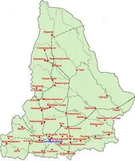 Географическая карта свердловской области подробная