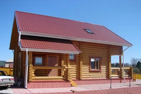 Крыша бревенчатого дома