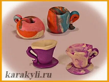 Лепка чашки из пластилина