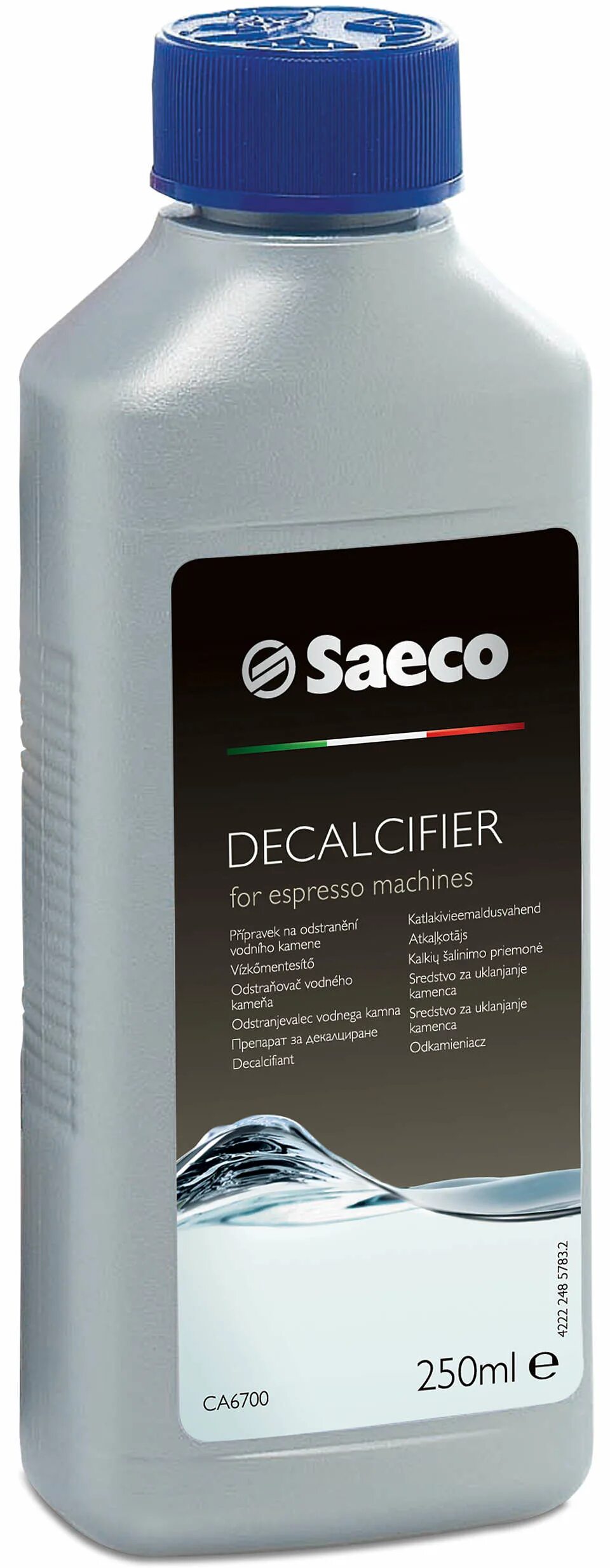 Филипс декальцинация. Средство Saeco от накипи Decalcifier. Saeco ca6700. Жидкость Philips Saeco для очистки от накипи ca6700/00 250 мл.. Средство для очистки от накипи Philips Saeco ca6700/10 для кофемашин.