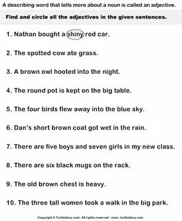 Use the adjectives below
