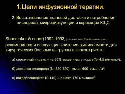 Цель инфузионной терапии