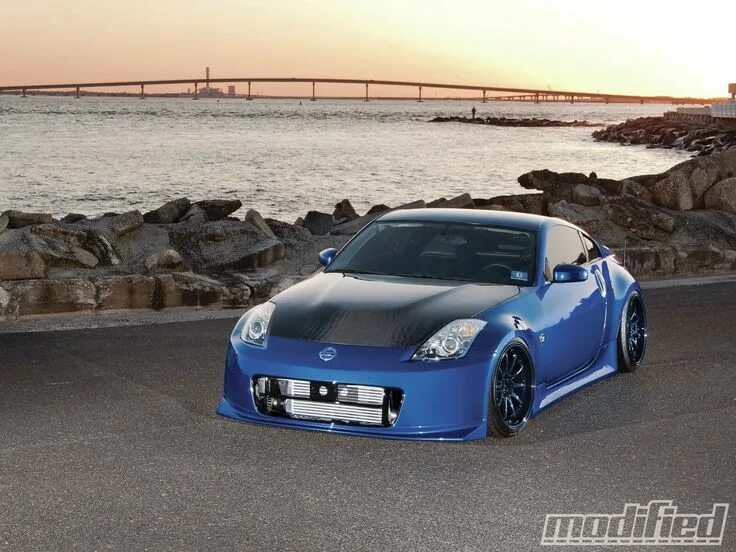 Скачать обои nissan, 350z, black, road, japan, jdm, tuning, custom, раздел nissa