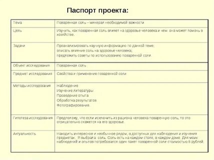 Паспорт годового проекта