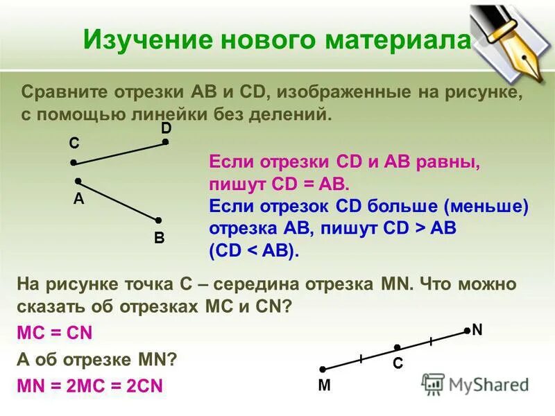 Отрезок СД. Изобразите отрезок. Сравнить отрезки. Изобразите отрезок равный сумме отрезков ab и CD.