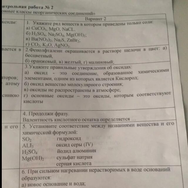 Контрольная работа 2 неорганическая химия. Контрольная по химии 8 класс основные классы соединений. Кр по химии основные классы неорганических соединений. Кр по химии 8 класс основные классы неорганических соединений. Важнейшие классы неорганических соединений 8 класс химия.