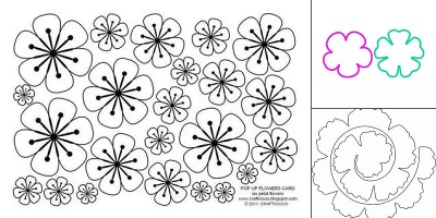 шаблон цветка для вырезания из бумаги