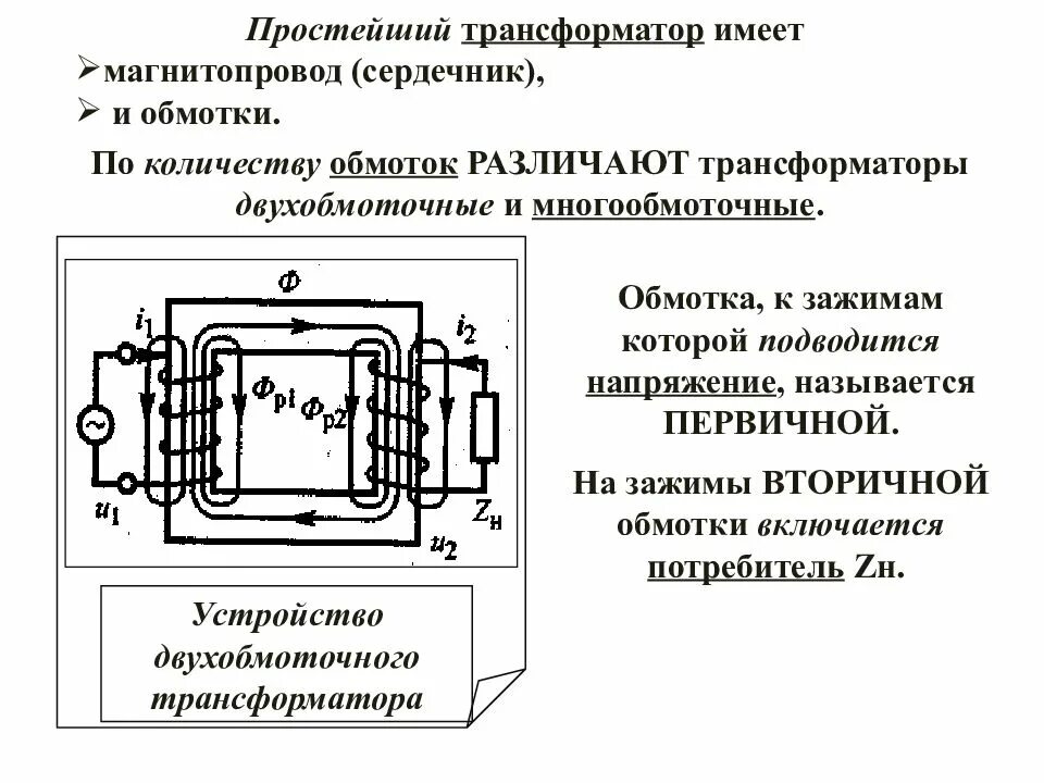 Устройство обмоток трансформатора. Многообмоточный трансформатор схема. Схема устройства однофазного двухобмоточного трансформатора. Электромагнитная схема однофазного двухобмоточного трансформатора. Электрическая схема однофазного трансформатора и принцип его работы.