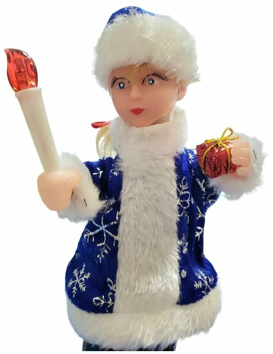 музыкальная снегурочка s01279 30 см. снегурочка на батарейках со свечой. снегурочка музыкальная 80 см. игрушечная снегурочка. музыкальная снегурочка со свечкой.