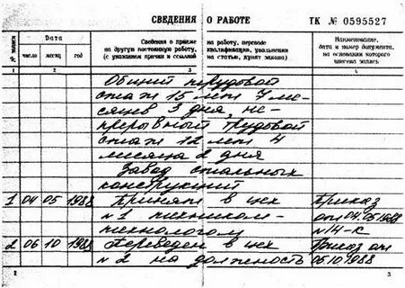 Последнее место работы