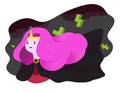 bubblegum cartoon Adventure Time princesse fanart Vector Illustration.