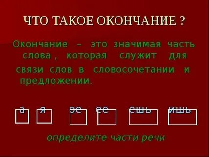 Равен окончание