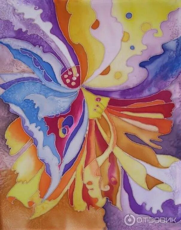 Изображение изделий выполненных в технике батика. Техника Гутта в батике. Экспериментальный батик.