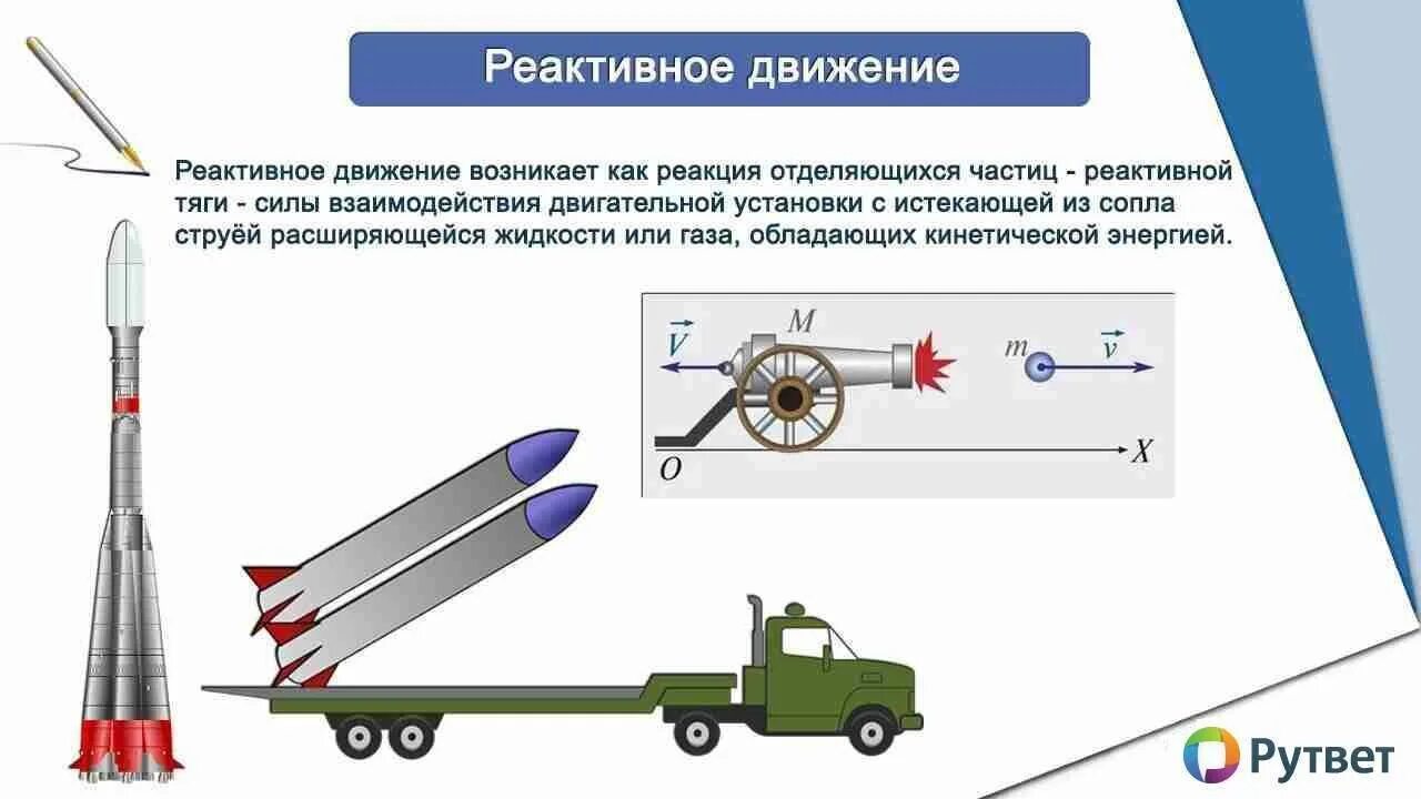 Закон импульса реактивное движение