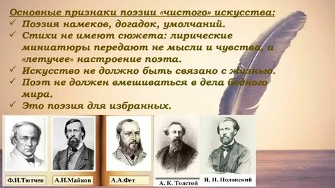Писатели и поэты 2 половины 19 века