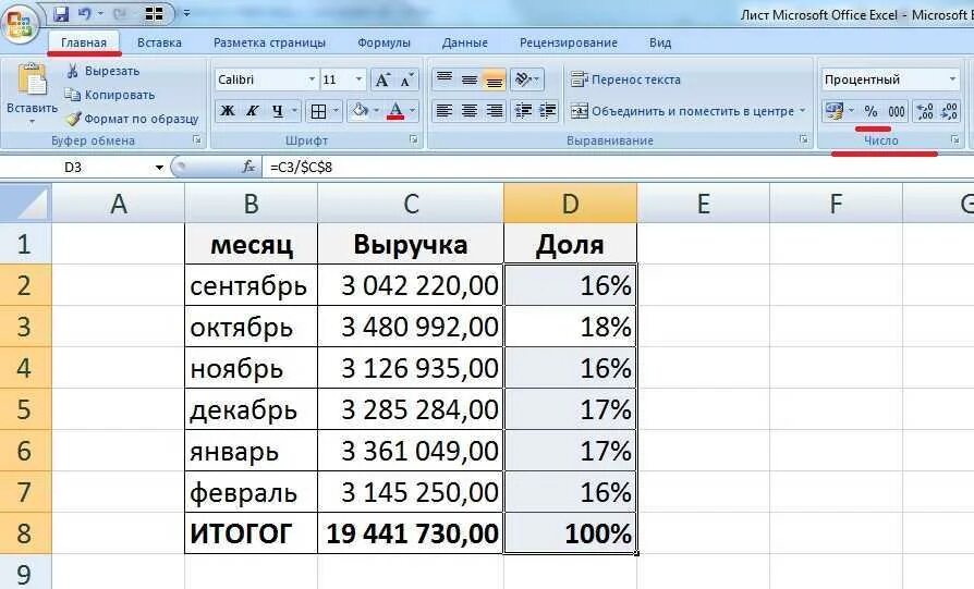 По какой формуле высчитывают. Как вычислить процент в экселе. Формула вычисления процентов в экселе. Формула процентов в эксель для расчета. Как рассчитать процент в экселе формула.