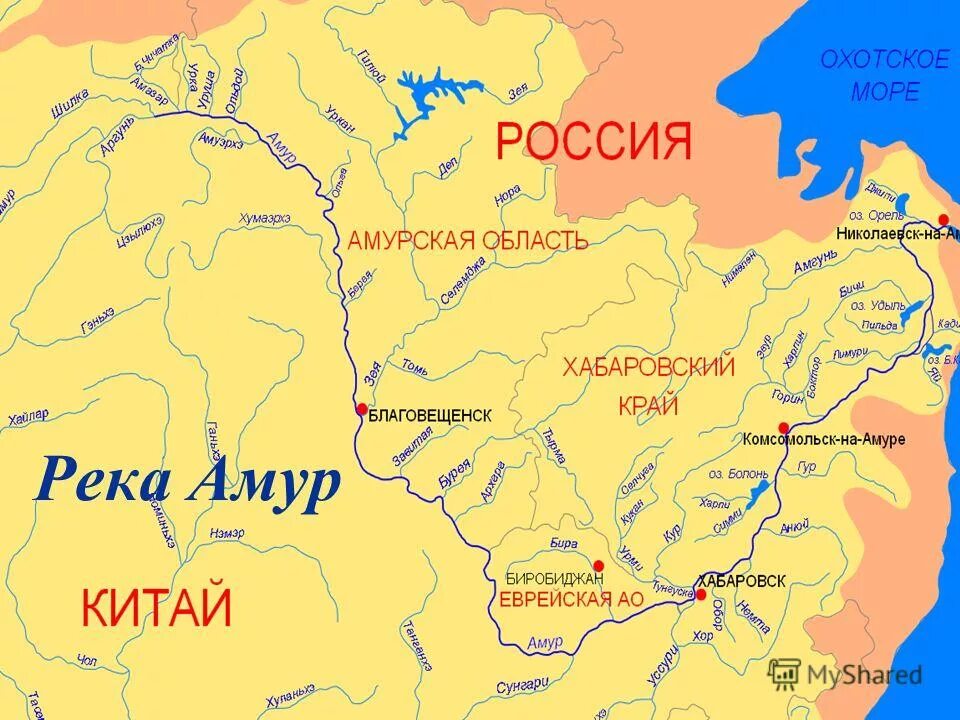 Амур где начало. Река Амур на карте России. Река Аргунь на карте. Расположение реки Амур на карте. Река Амур с притоками на карте России.