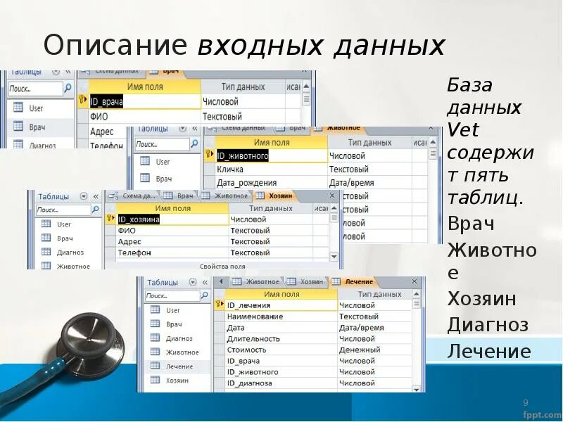 Информация для бд