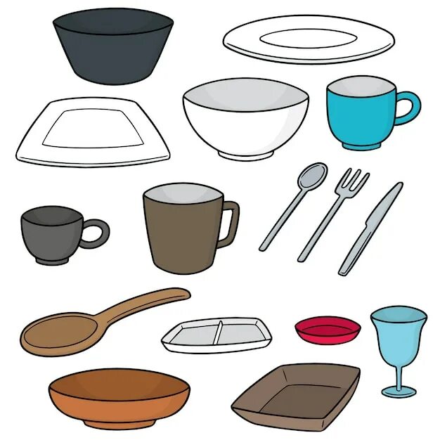 Добавь посуду. Посуда карточки для детей. Посуда для дошкольников. Тема посуда. Посуда клипарт плоский.