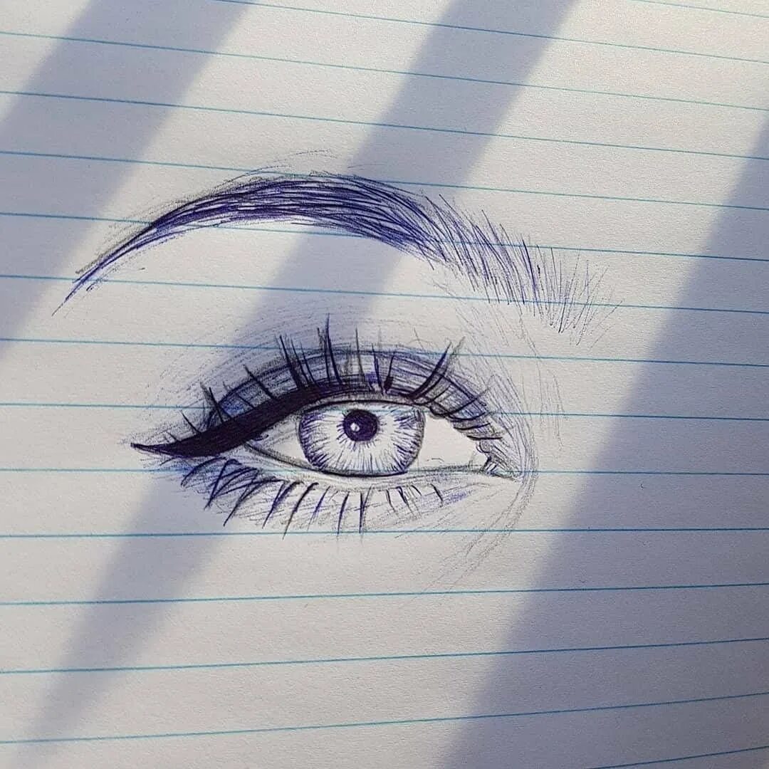 В тетрадь ручкой легкие. Глаз ручкой. Глаза рисунок. Глаза ручкой в тетради. Рисование глаза ручкой.