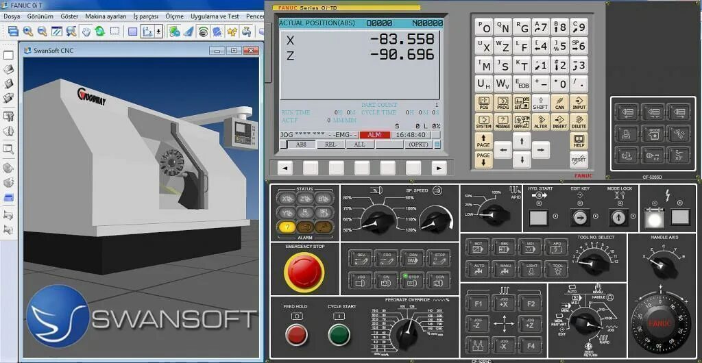 Swansoft cnc simulator. Swansoft cnc. симулятор чпу станков fanuc. sscnc simulation fanuc.