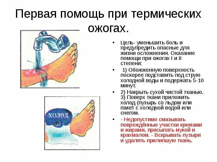 Термический ожог 1 степени первая помощь. Оказание первой помощи при термических повреждениях. При термическом ожоге при оказании первой помощи необходимо. Порядок оказания первой помощи при термических ожогах второй степени.